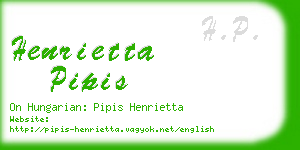 henrietta pipis business card